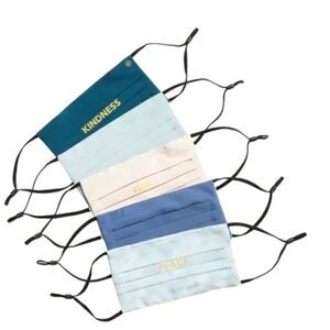 Athleta Adult Pleated Face Mask - "Peace", "Love" & "Kindness"